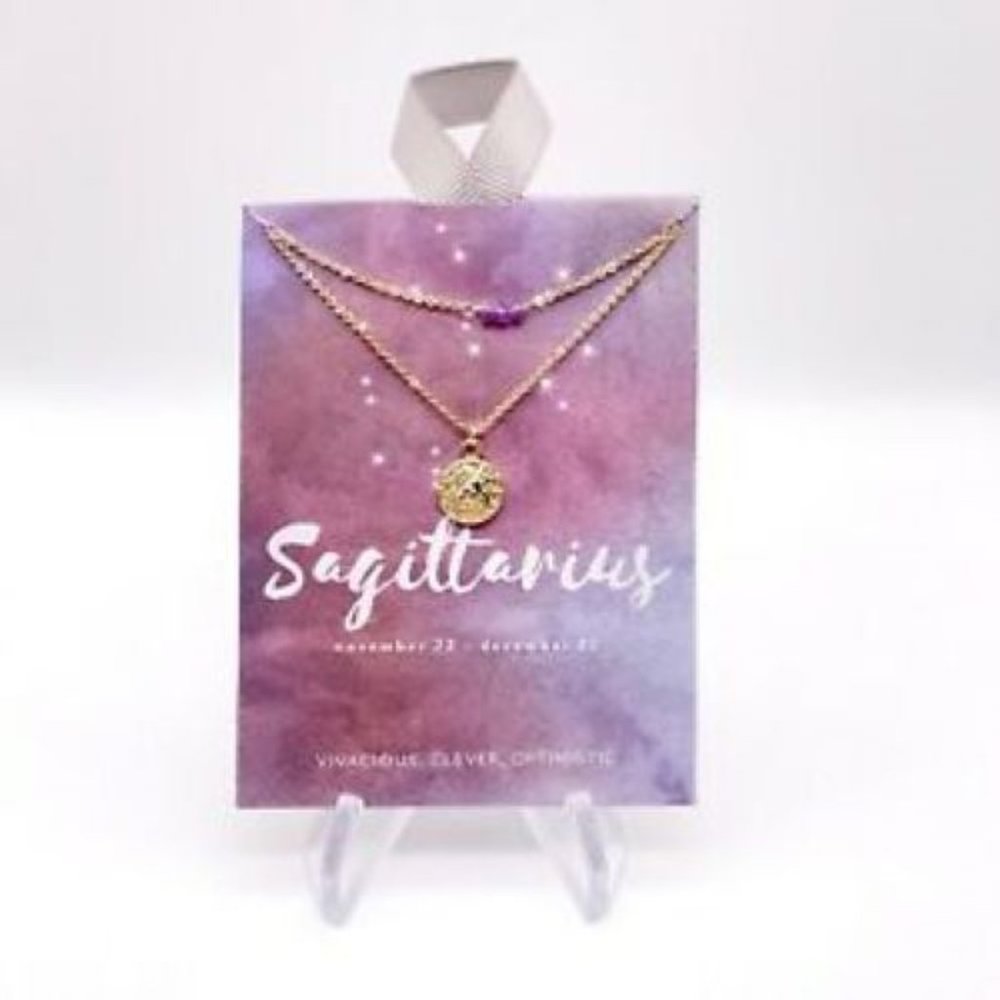 Zodiac Sagittarius Mini Pendant Necklace Set